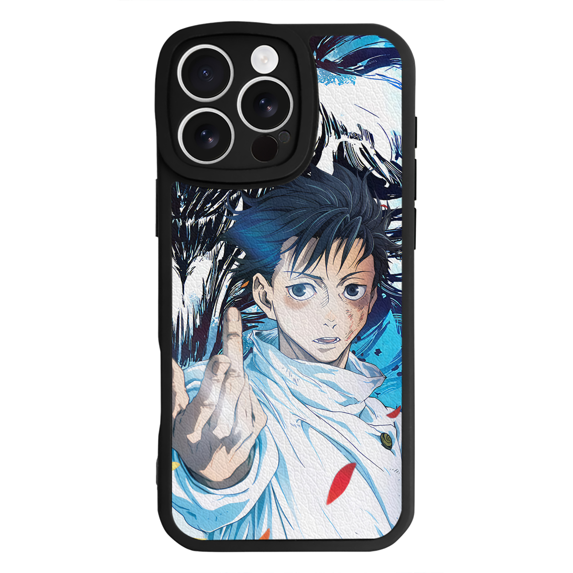 （画像用） 呪術廻戦 Jujutsu Kaisen 【iPhone 16シリーズ対応】シリコンスマホケース（レザー調） 材質：シリコン